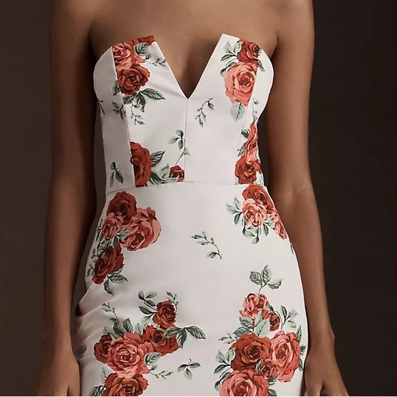 Anthropologie Sachin & Babi Nora Rose Strapless Notch-Neck Taffeta  Dress - Picture 5 of 14